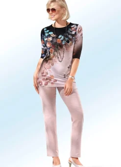 Hot BADER Shirt mit farbbrillantem Inkjet-Druck SCHWARZ-BUNT