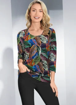 Best KLAUS MODELLE MADE IN GERMANY Shirt mit farbbrillantem Druck SCHWARZ-BUNT