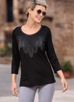 Sale BADER Shirt mit Flatlock-Naht SCHWARZ
