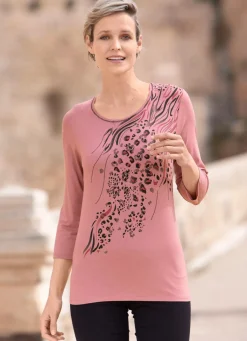 Clearance BADER Shirt mit Flatlock-Naht in 2 Farben ROSENHOLZ