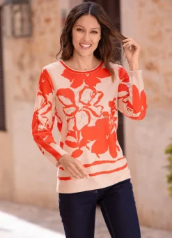 BADER Shirt mit Flatlocknähten in 2 Farben ORANGE-BEIGE