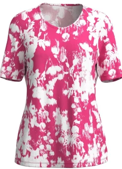 Outlet KLAUS MODELLE MADE IN GERMANY Shirt mit Floraldessin PINK-WEISS