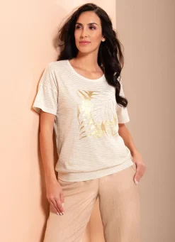 Sale BADER Shirt mit Glanzgarn CREME