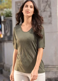 Best laurakent Shirt mit Glimmerdruck KHAKI