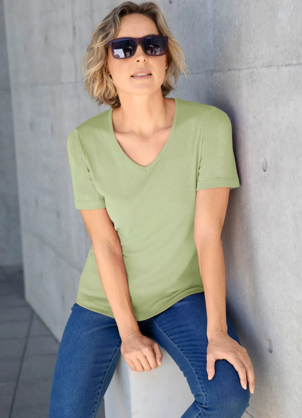 New BADER Shirt mit hohem Tragekomfort in 10 Farben AVOCADO