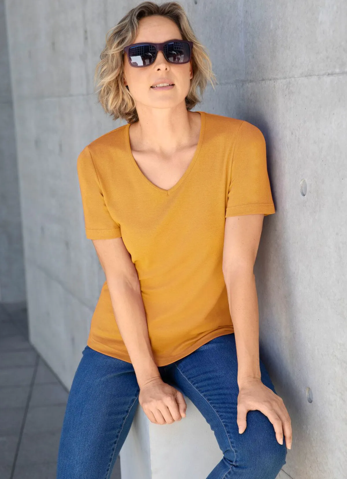 Outlet BADER Shirt mit hohem Tragekomfort in 10 Farben HONIG