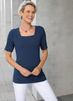 New BADER Shirt mit Karree-Ausschnitt MARINE