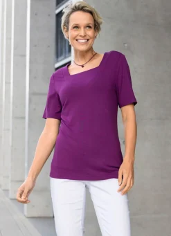 Outlet BADER Shirt mit Karree-Ausschnitt BEERE