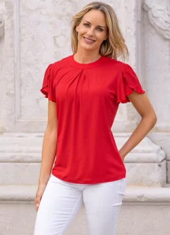 Best BADER Shirt mit Kellerfalte in 2 Farben ROT