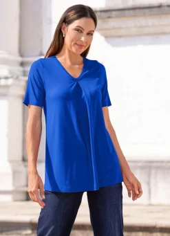 Discount laurakent Shirt mit Kellerfalte in 2 Farben ROYALBLAU