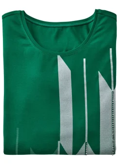 New BADER Shirt mit Kontrastdruck GRÜN-WEISS
