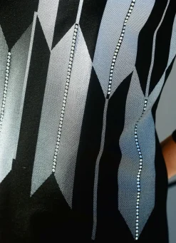 Best BADER Shirt mit Kontrastdruck SCHWARZ-WEISS