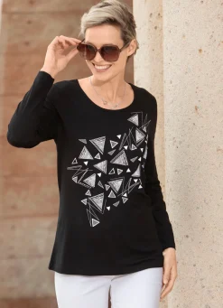 New BADER Shirt mit Kontrastdruck SCHWARZ