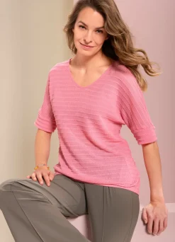 Discount BADER Shirt mit kurzen Fledermausärmeln ROSÉ