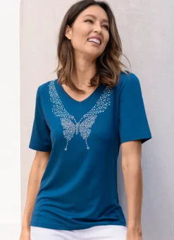 New BADER Shirt mit kurzen Ärmeln MARINE
