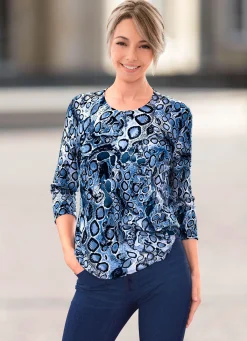 Sale BADER Shirt mit 3/4-langen Ärmel MARINE-JEANSBLAU