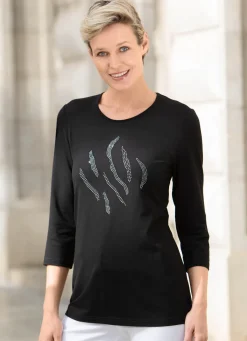 New BADER Shirt mit 3/4-langen Ärmeln in 3 Farben SCHWARZ