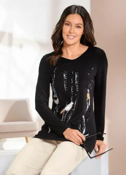 New BADER Shirt mit platziertem Druck SCHWARZ