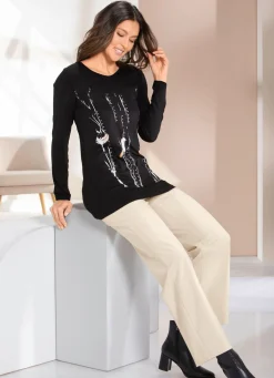 New BADER Shirt mit platziertem Druck SCHWARZ