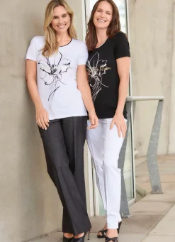 Hot BADER Shirt mit Plättchenzier WEISS
