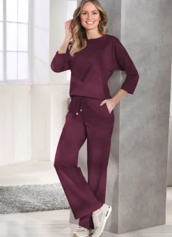 Online KLAUS MODELLE MADE IN GERMANY Shirt mit rundem Halsausschnitt BORDEAUX