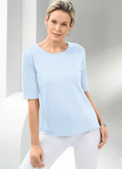 Sale BADER Shirt mit rundem Halsausschnitt in 10 Farben HELLBLAU