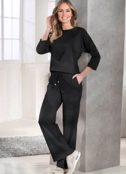 Discount KLAUS MODELLE MADE IN GERMANY Shirt mit rundem Halsausschnitt SCHWARZ