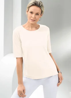 Sale BADER Shirt mit rundem Halsausschnitt in 10 Farben ECRU