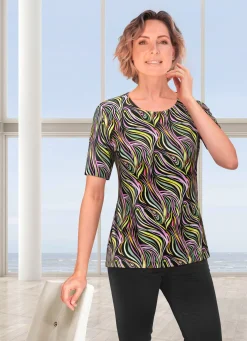 Clearance KLAUS MODELLE MADE IN GERMANY hirt it runde Haauchnitt schwarz-lila-bunt