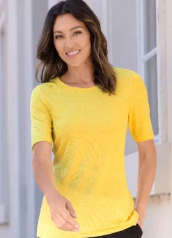 Discount BADER Shirt mit Rundhals GELB