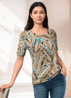 New KLAUS MODELLE MADE IN GERMANY hirt it Rundhaauchnitt BRAUN-BLAU-ECRU