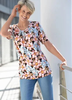 Clearance BADER Shirt mit Schlingenknopfverschluss MULTICOLOR