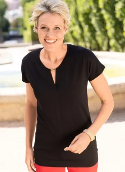 Sale BADER Shirt mit Schmuckelement SCHWARZ