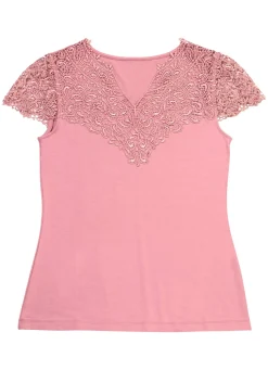 Online Tizia Shirt mit Spitzenverarbeitung ROSENHOLZ