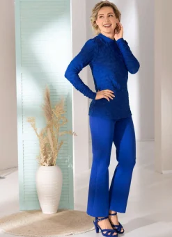 Discount BADER Shirt mit Stehkragen in 5 Farben ROYALBLAU