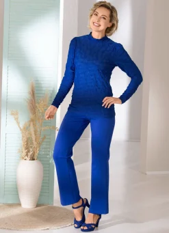 Discount BADER Shirt mit Stehkragen in 5 Farben ROYALBLAU