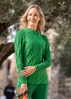 Discount BADER Shirt mit Stehkragen in 5 Farben GRÜN