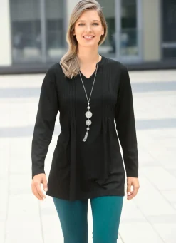 Clearance BADER Shirt mit Stehkragen in 2 Farben SCHWARZ