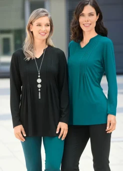 Clearance BADER Shirt mit Stehkragen in 2 Farben SCHWARZ
