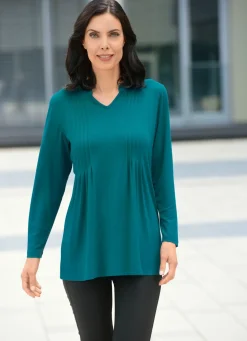 Clearance BADER Shirt mit Stehkragen in 2 Farben PETROL