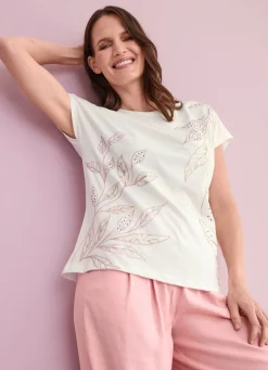 New laurakent Shirt mit Stickerei ECRU
