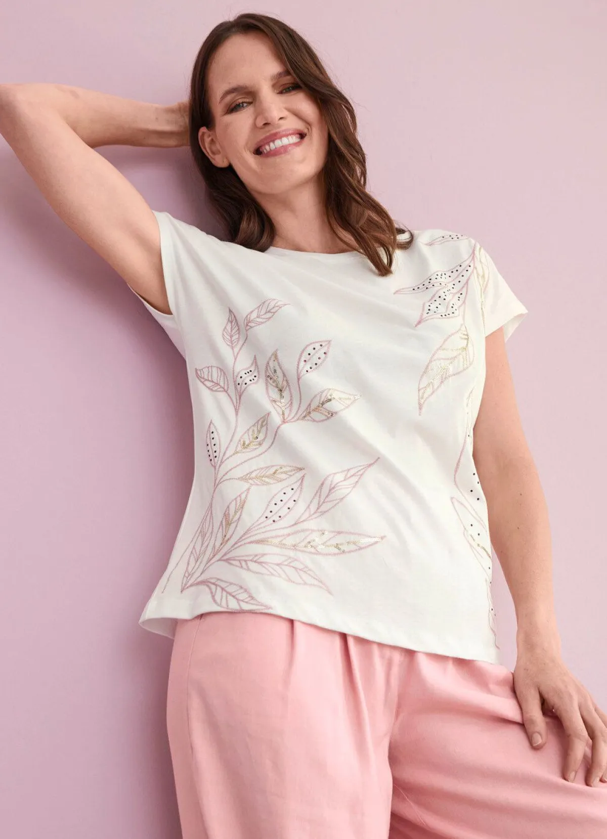 New laurakent Shirt mit Stickerei ECRU