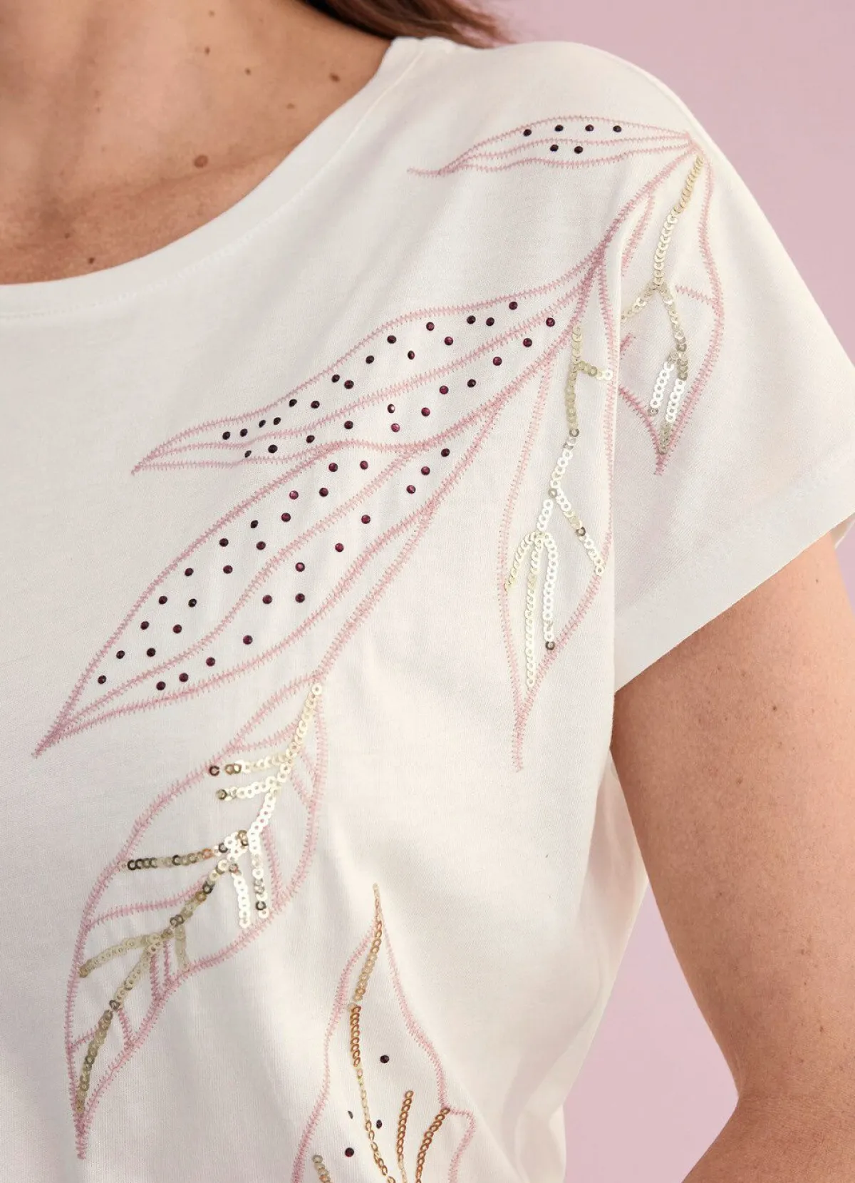 New laurakent Shirt mit Stickerei ECRU