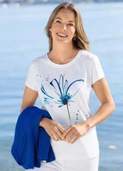 Sale BADER Shirt mit Strasszier WEISS