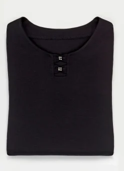 Clearance BADER Shirt mit Strasszier in 2 Farben SCHWARZ