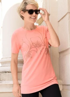 Online BADER Shirt mit Straßzier ROSENHOLZ