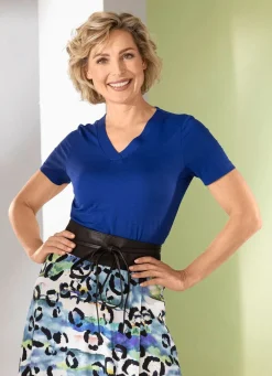 New BADER Shirt mit V-Ausschnitt ROYALBLAU