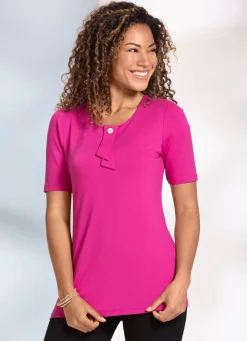 Online BADER Shirt mit Zierknopf FUCHSIA