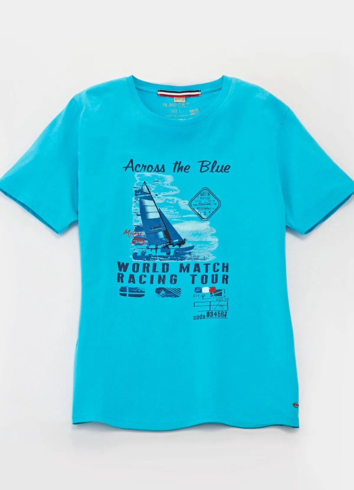 Online BADER Shirt von „Milano Italy“ in 4 Farben TÜRKIS