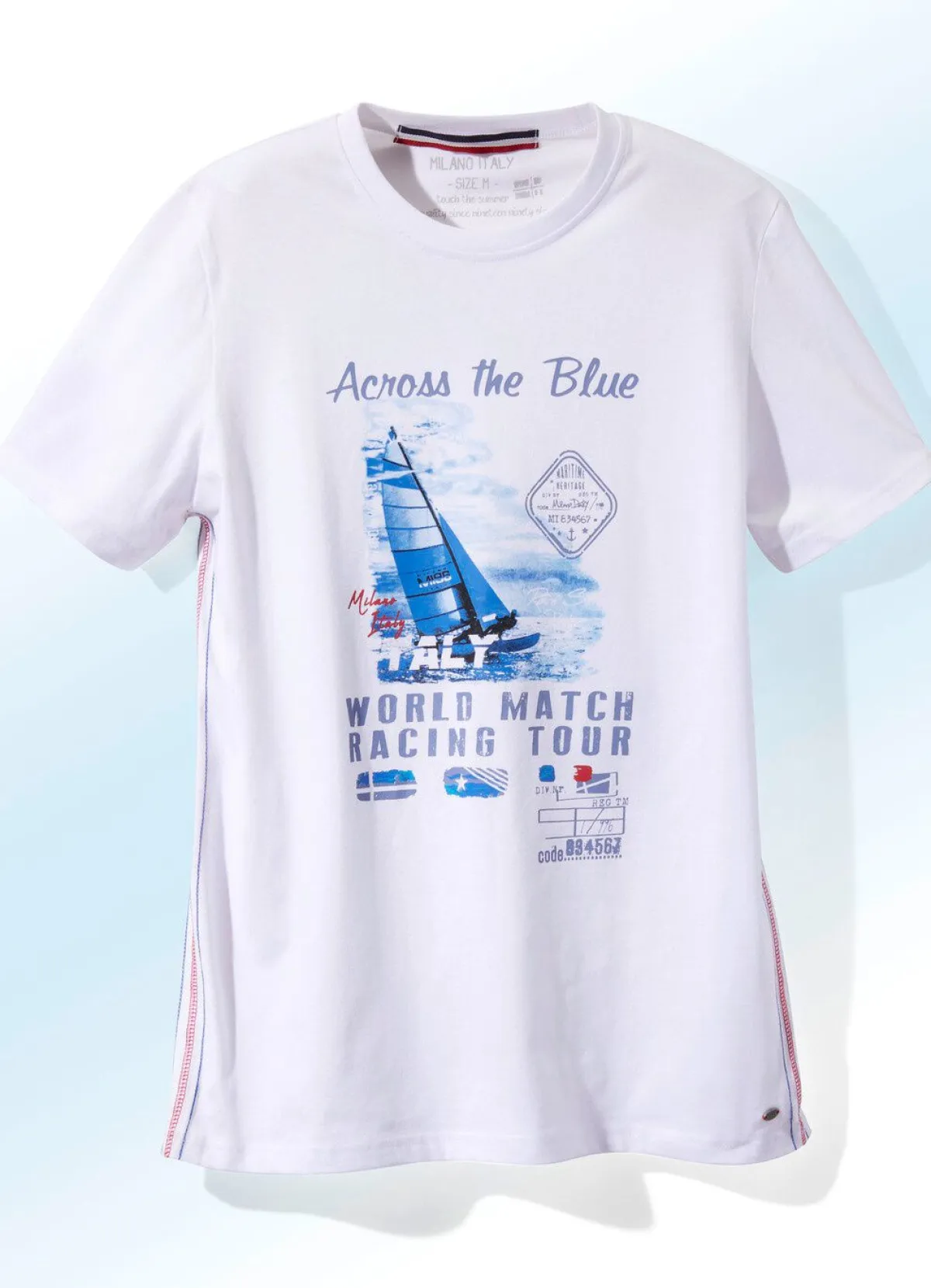 Clearance BADER Shirt von „Milano Italy“ in 4 Farben WEISS